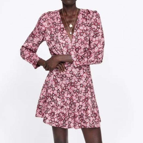 Zara Floral Print Dress - Picture 1 of 8